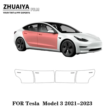 2017-2024 Pre Tesla Model 3 Dvere Auta PPF Farba ochranný Film 8mil karosérie film