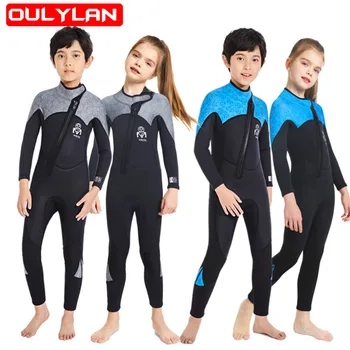 Oulylan 2,5 mm Neoprénové Oblek Deti Plavky Deti Surfovanie Podmorské Potápanie Vyhovovali Chlapcov Plavky Dievčatá plavky