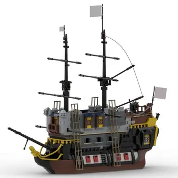 Plávajúce Hrad na Pirát Čln, Loď, Model Budovy Hračky Nastaviť 1988 Kusov MOC